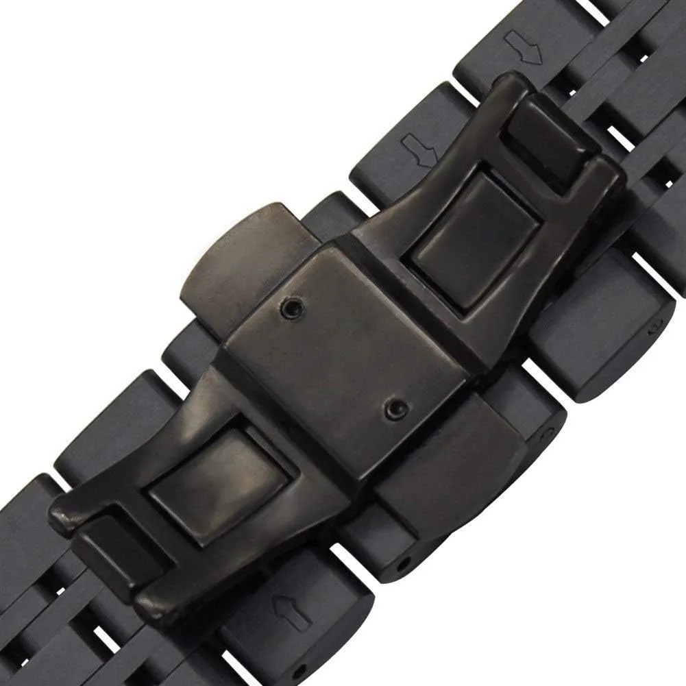 watch strap 20mm 22mm stainless steel watch band universal watchband butterfly buckle strap quick release wrist belt   spring bar