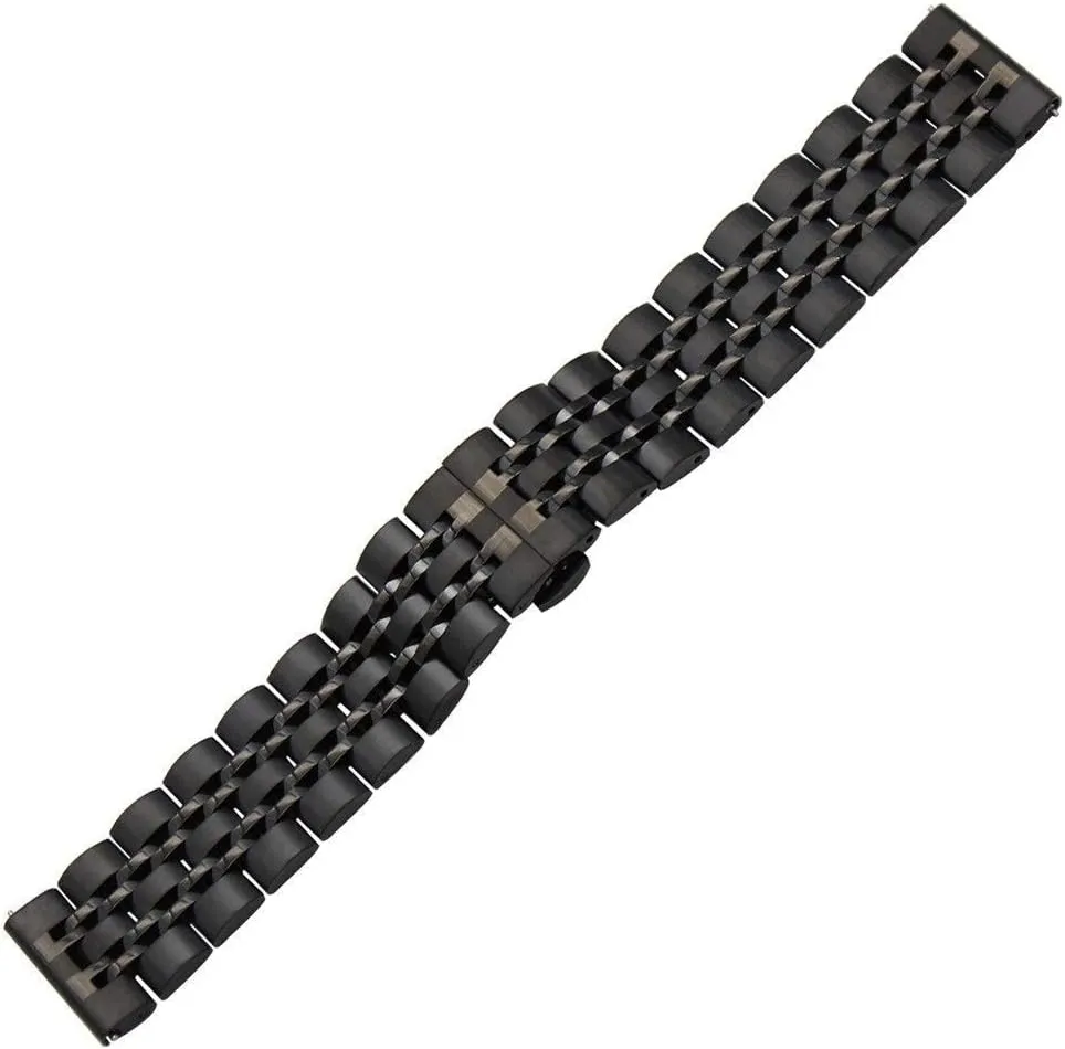 watch strap 20mm 22mm stainless steel watch band universal watchband butterfly buckle strap quick release wrist belt   spring bar