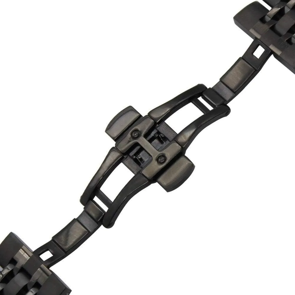 watch strap 20mm 22mm stainless steel watch band universal watchband butterfly buckle strap quick release wrist belt   spring bar