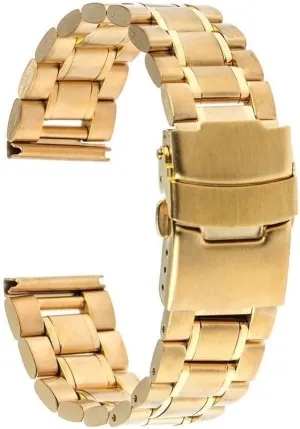watch strap universal stainless steel watchband 18mm 20mm 22mm 24mm replacement watch band safety buckle strap black gold silver