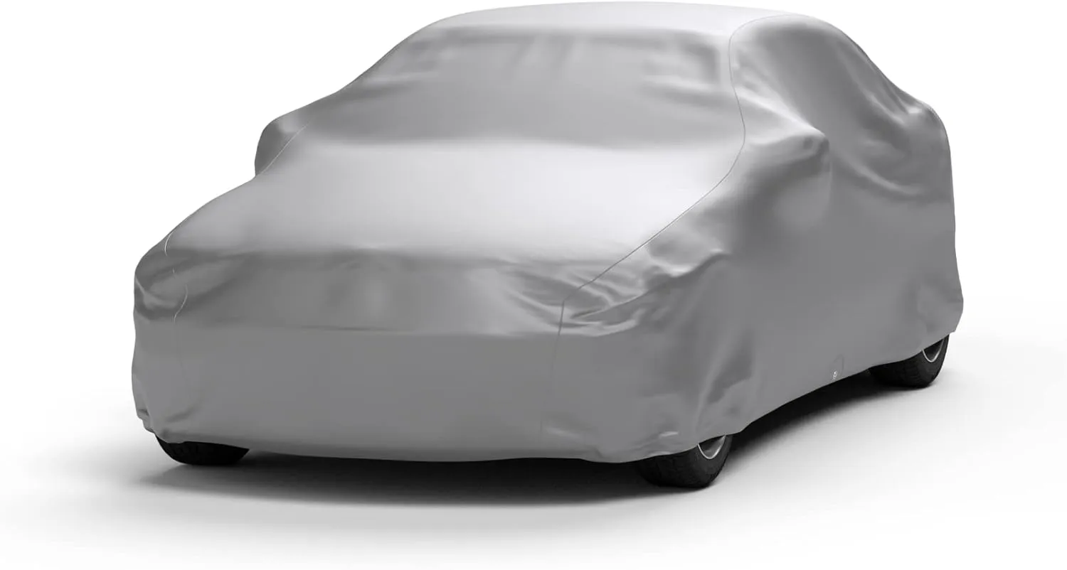 Weatherproof Car Cover Compatible with 1989 Chrysler Conquest Coupe 2 Door - Outdoor & Indoor - Protect from Water, Snow, Sun - Fleece Lining - Cable Lock, Storage Bag & Wind Straps