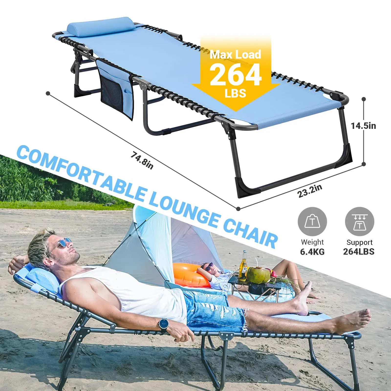 WEJOY Classic Cot Teslin Camping Cot