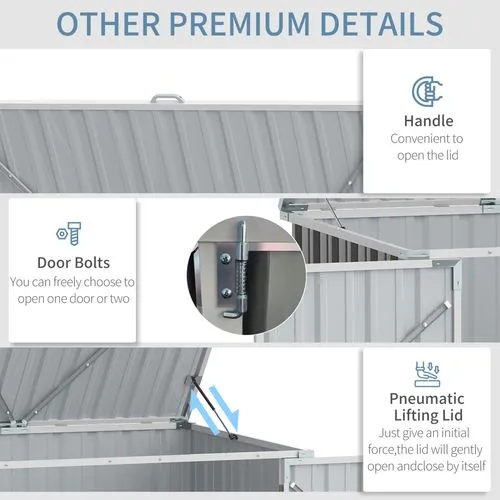 Wheelie Bin Storage Shed – Double Bin Holder with Lock & Weatherproof Steel Frame