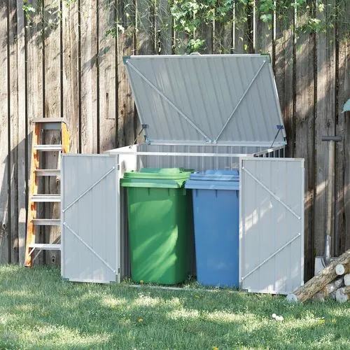 Wheelie Bin Storage Shed – Double Bin Holder with Lock & Weatherproof Steel Frame