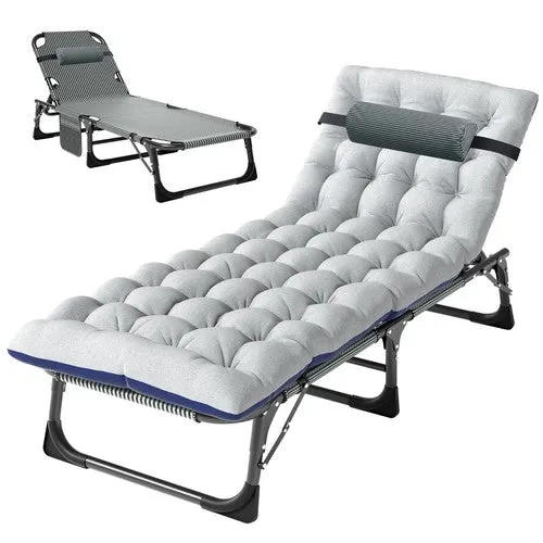 With Adjustable Lounger for Mattress Chair Cot Pillow Outdoor Postion 4 Chaise Proven track record Curated collection