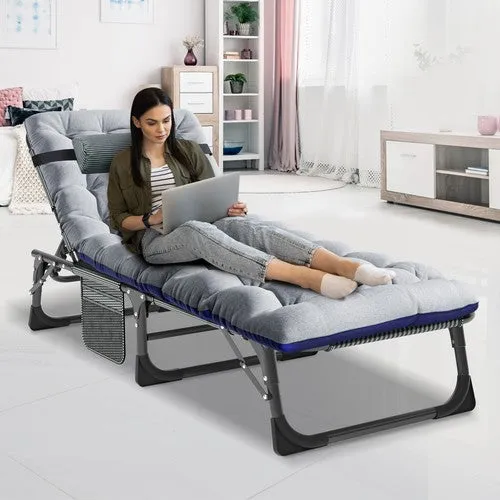 With Adjustable Lounger for Mattress Chair Cot Pillow Outdoor Postion 4 Chaise Proven track record Curated collection