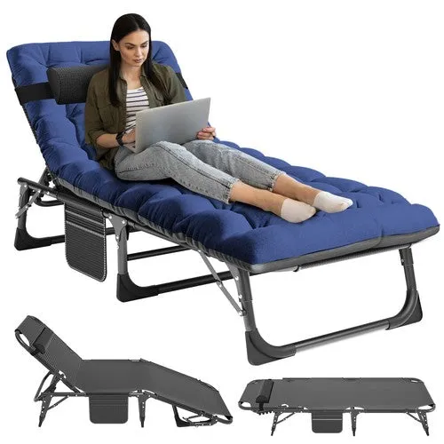 With Adjustable Lounger for Mattress Chair Cot Pillow Outdoor Postion 4 Chaise Proven track record Curated collection
