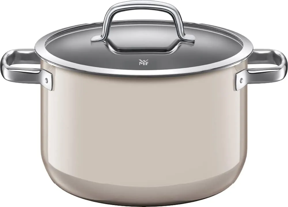 Wmf WMF Fusion Tech High Casserole, 7.9 inches (20 cm), MQ (Milky Quartz) IH Gas Fire Compatible, Waterless Pot W0516645290