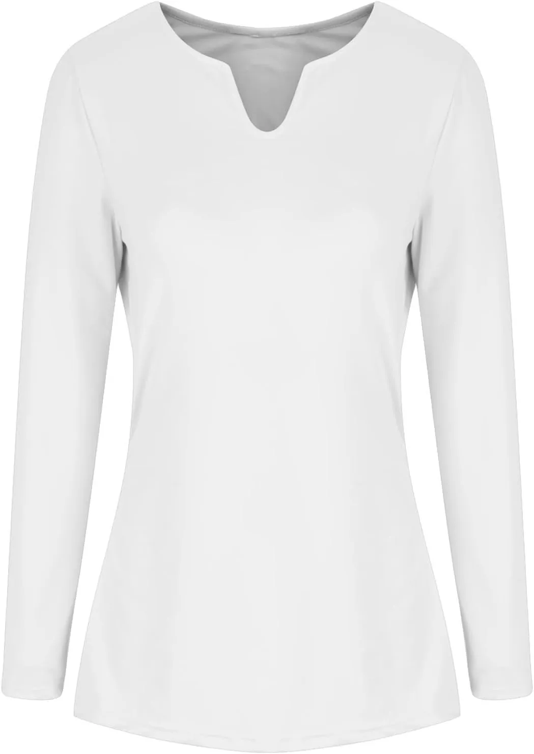 Women's 2025 Spring Long Sleeve T Shirts with Built in Bras Long Sleeve v Neck Tight Tops Casual Basic Tunic Blouse