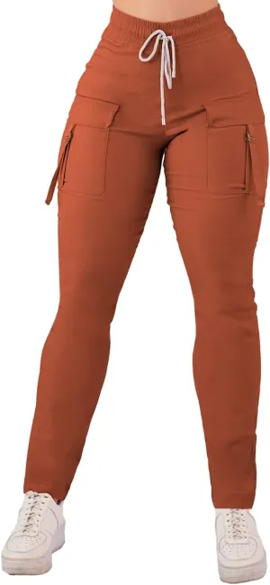 Women's Cargo Pants Hiking Joggers Summer Lightweight Quick Dry Athletic Outdoor Sports Sweatpants Travel Casual Button
