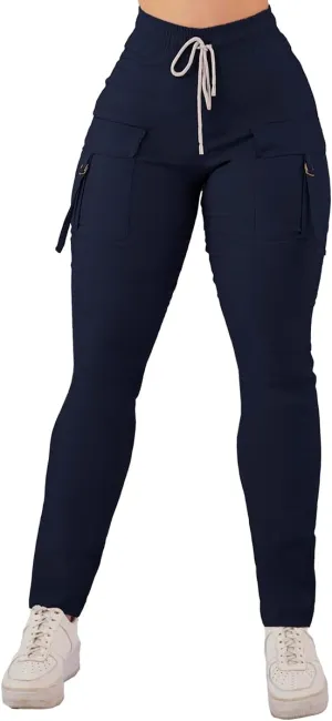 Women's Cargo Pants Hiking Joggers Summer Lightweight Quick Dry Athletic Outdoor Sports Sweatpants Travel Casual Button