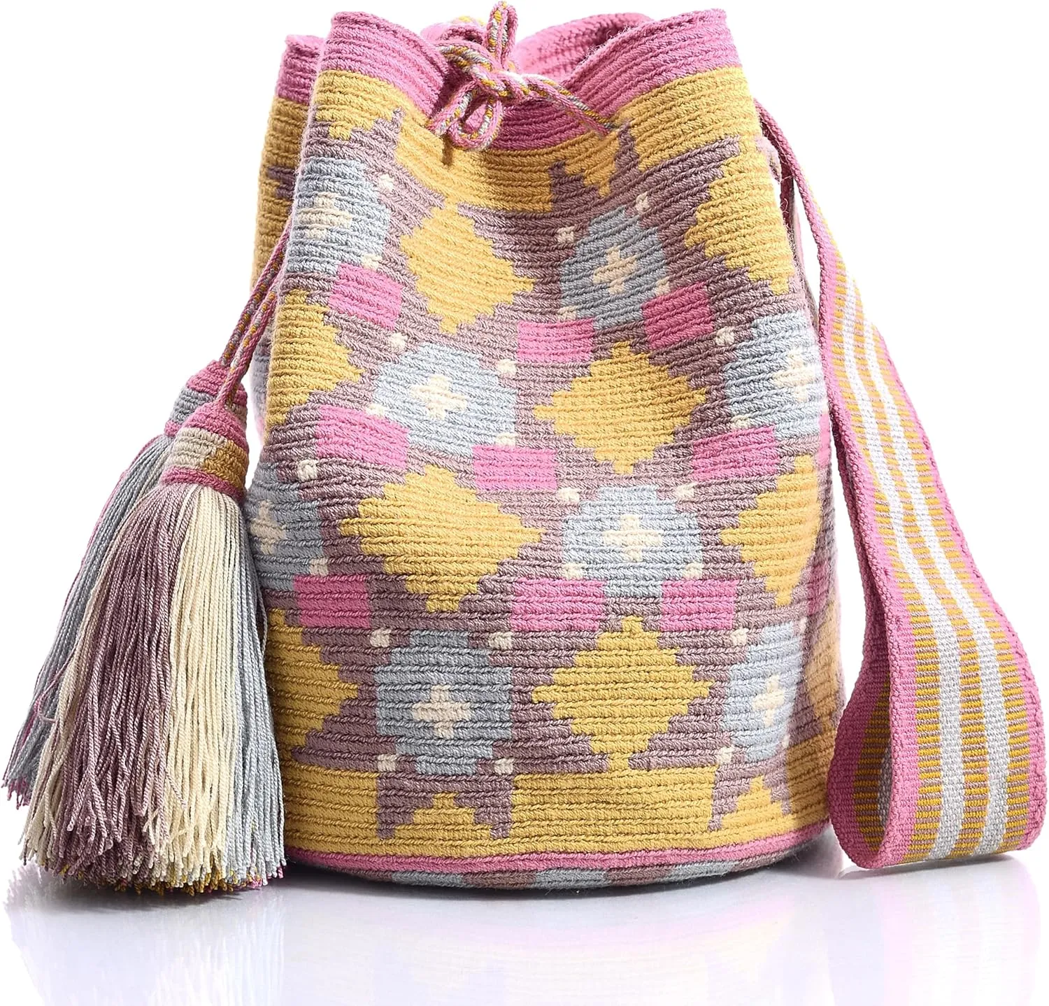 WYOU Designer Collection Wayuu Bag Crochet, Large