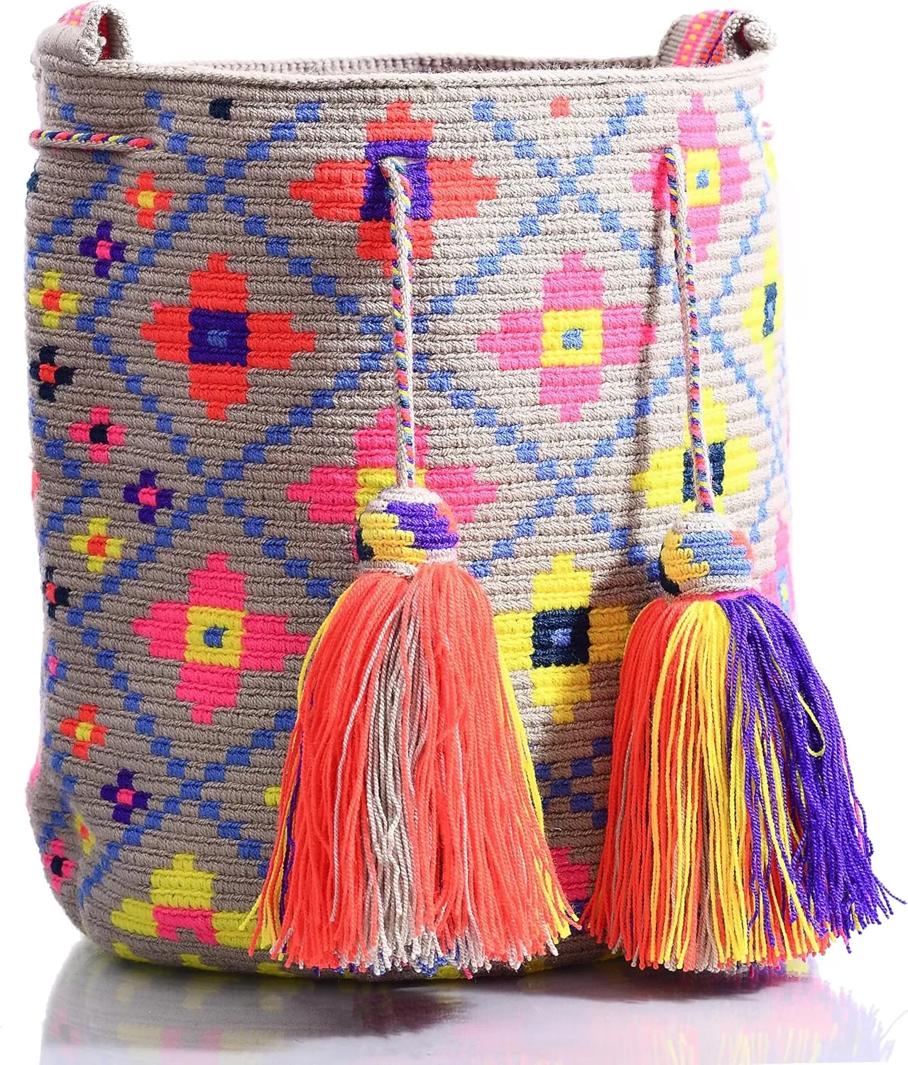 WYOU Designer Collection Wayuu Bag Crochet, Large