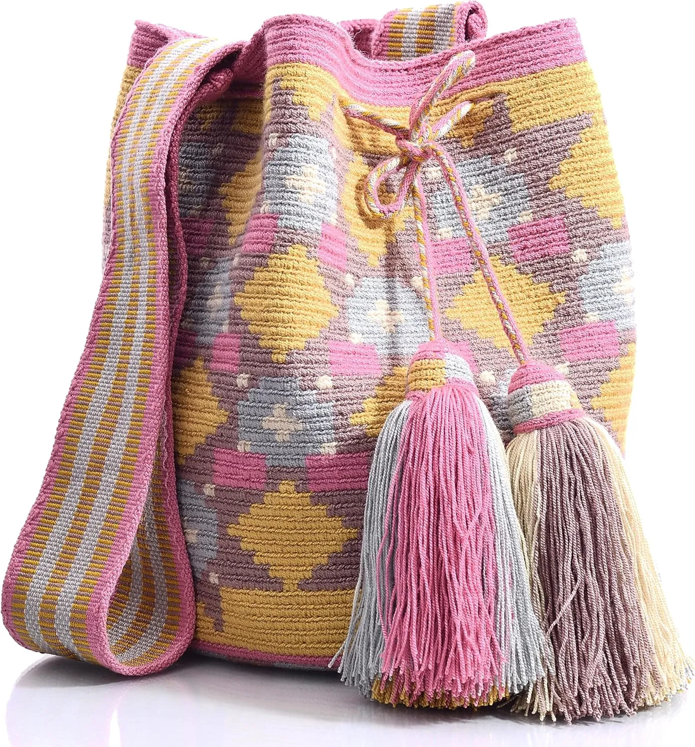 WYOU Designer Collection Wayuu Bag Crochet, Large
