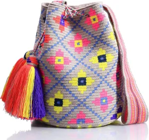 WYOU Designer Collection Wayuu Bag Crochet, Large