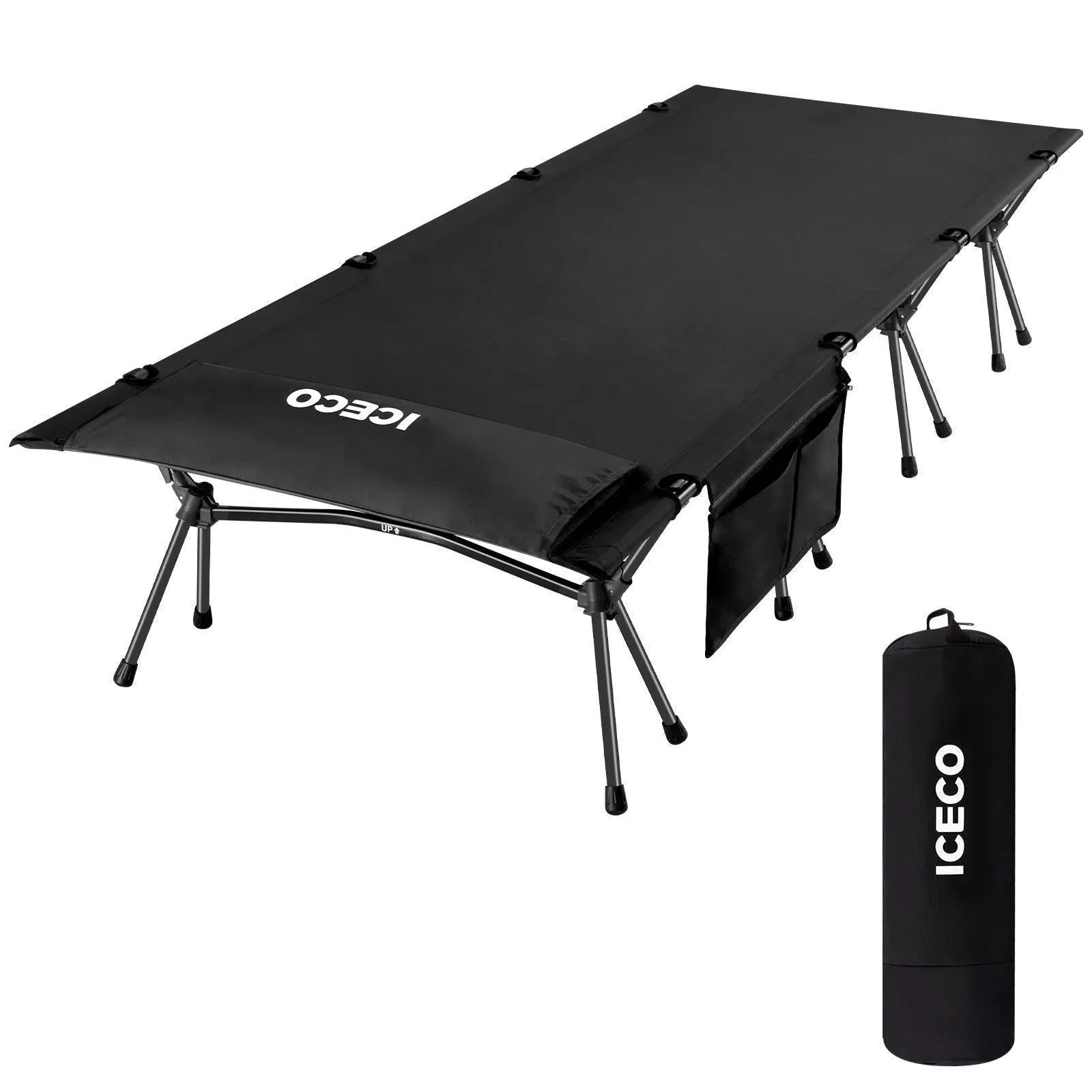 XXL Size Camping Cot for Adults, Folding Cot, Portable Bed Sleeping Cot | ICECO