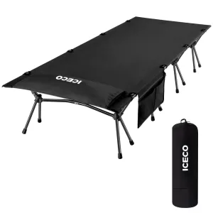 XXL Size Camping Cot for Adults, Folding Cot, Portable Bed Sleeping Cot | ICECO