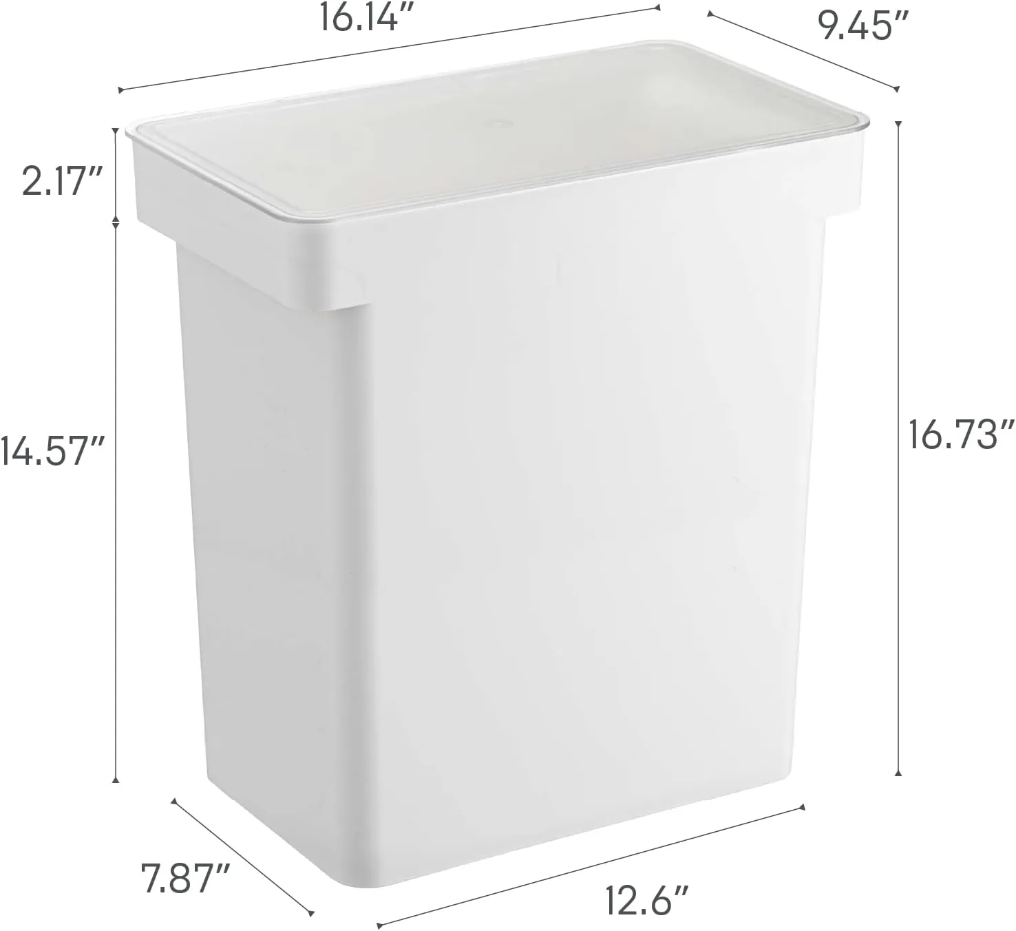 Yamazaki Home Airtight Pet Food Storage Container - Cat And Dog Food Holder Bin With Transparent Lid, Extra Large, 6.6 gallons, 25 liters, Wheels, No Assembly Req.