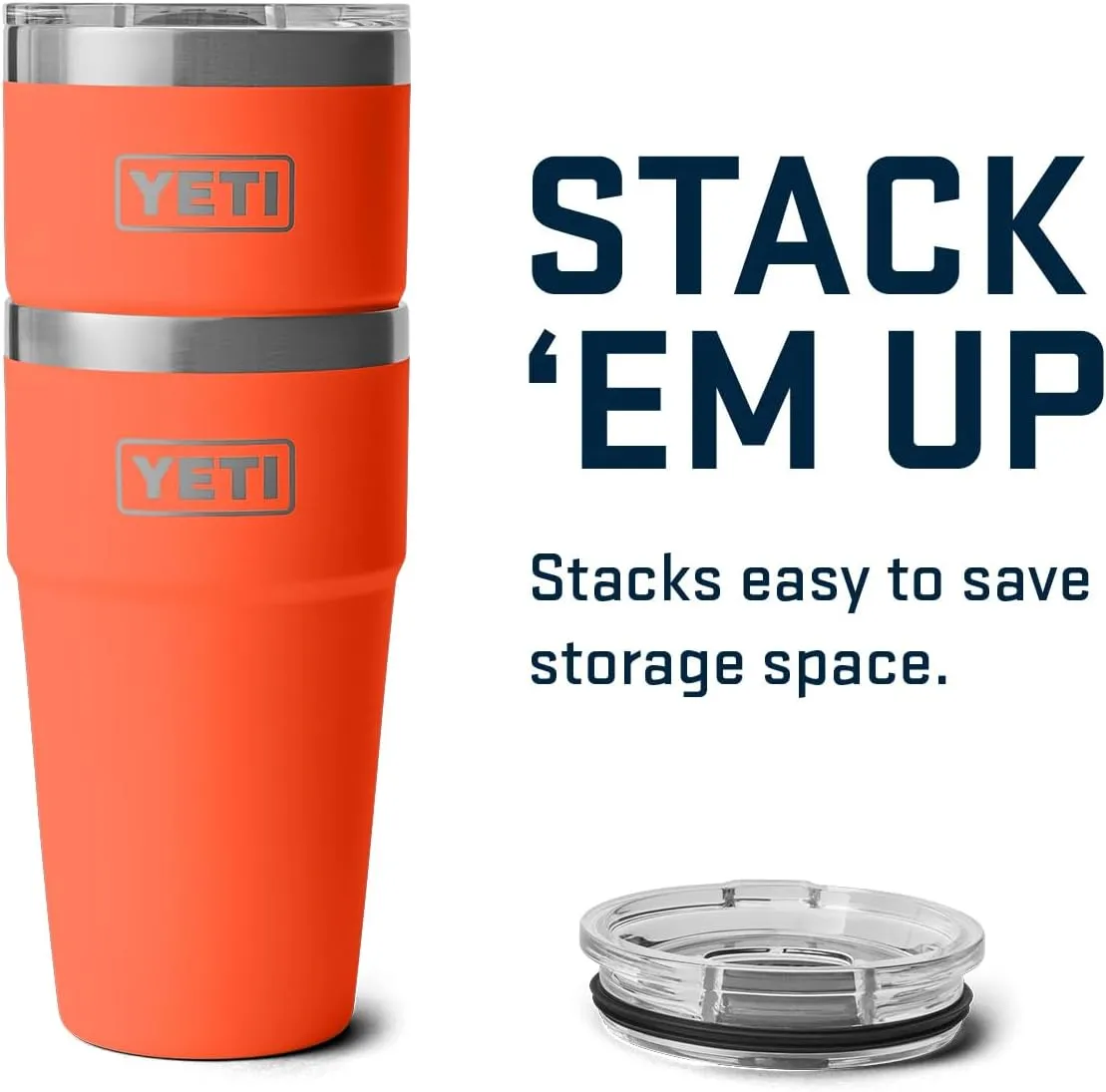 YETI Rambler 20 oz Stackable Tumbler, Stainless Steel, Vacuum Insulated with MagSlider Lid
