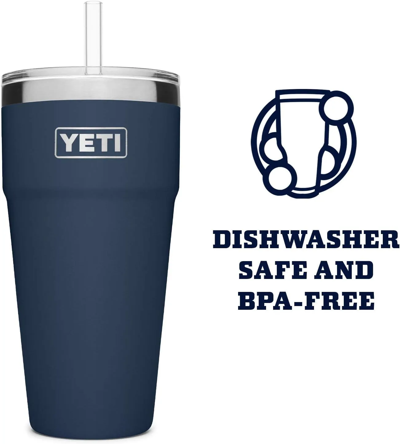 YETI Rambler 26 oz Straw Cup, Vacuum Insulated, Stainless Steel with Straw Lid