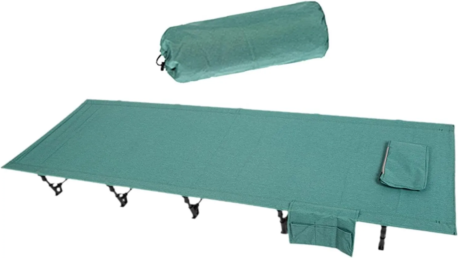 Yiju Folding Camping Cot Outdoor Bed Sturdy Heavy Duty Practical Camp Bed Sleeping Cot for Travel Mountaineering Beach Adults Home, Green