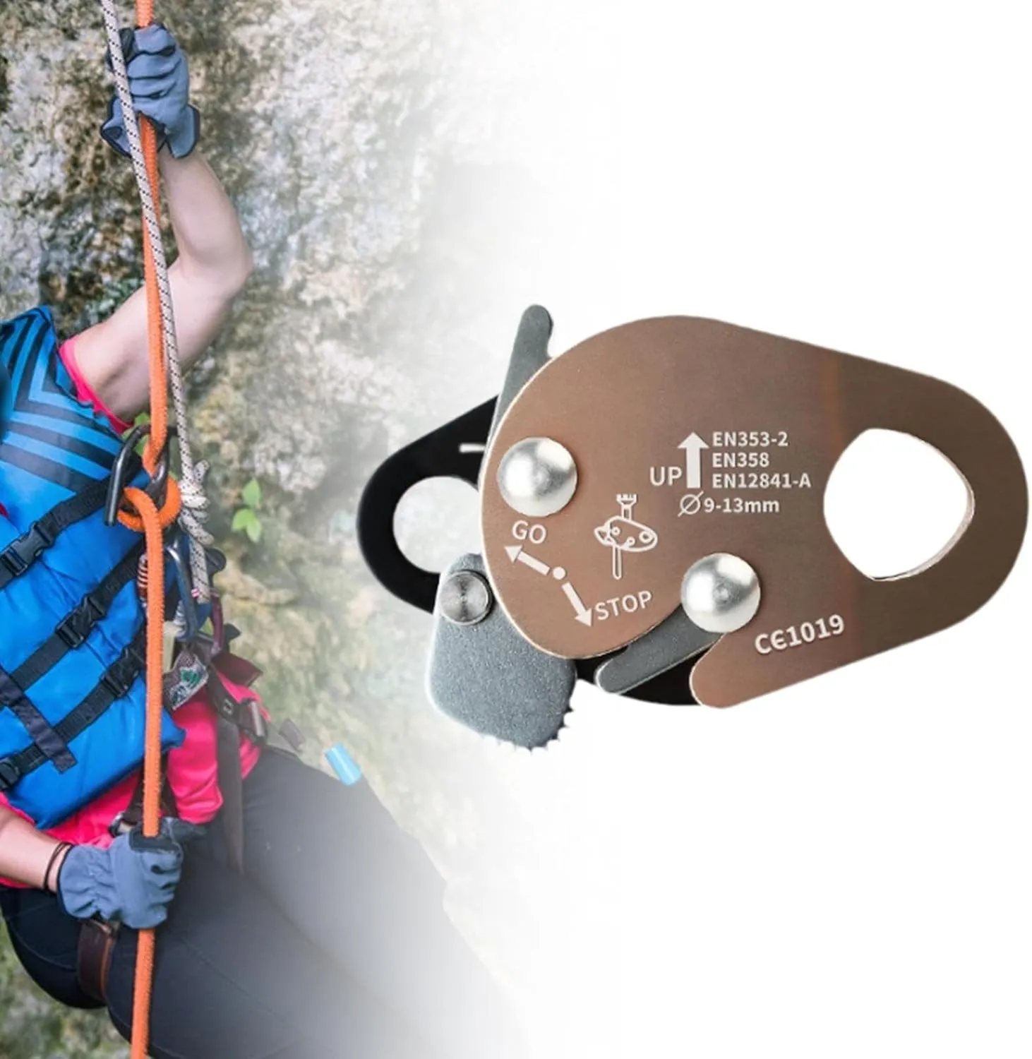 Yiju Rope Gear Adjuster for Climbing with Fall Arrest Device for Arborist Training