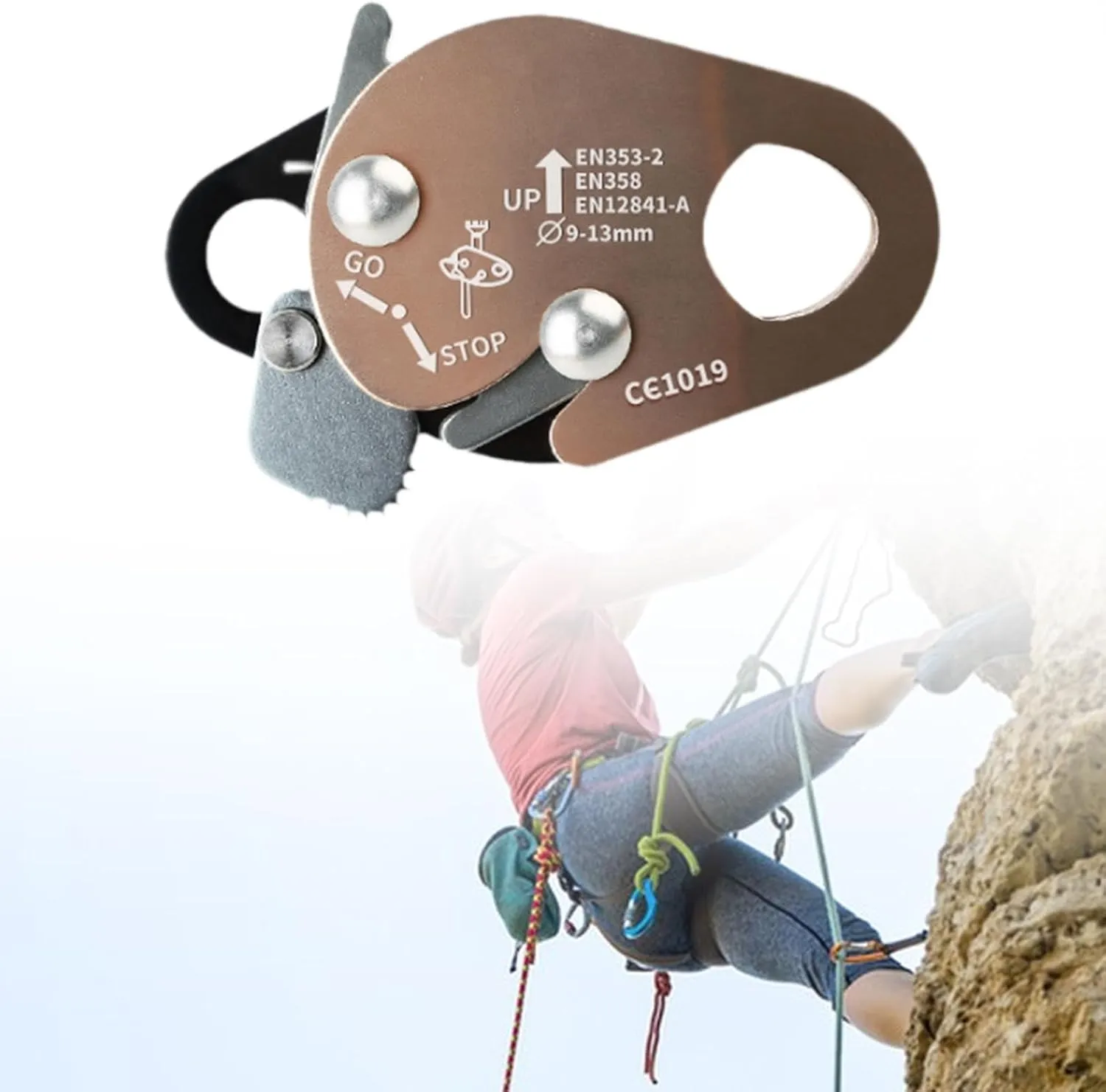 Yiju Rope Gear Adjuster for Climbing with Fall Arrest Device for Arborist Training