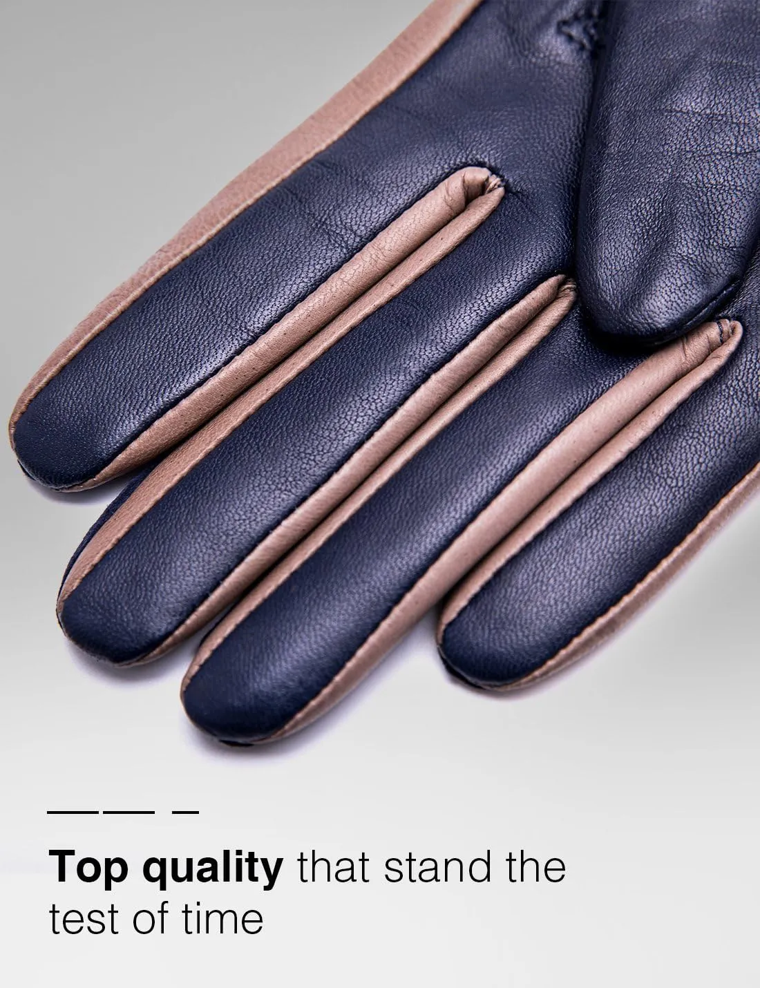 YISEVEN Women Sheepskin Leather Gloves Rope Knot