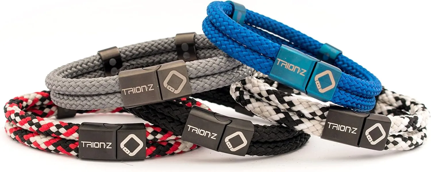 Zen Loop Duo Magnetic Field Therapy Wristband for Women & Men Featuring Patented ANSPO Technology (Black, X-Large)