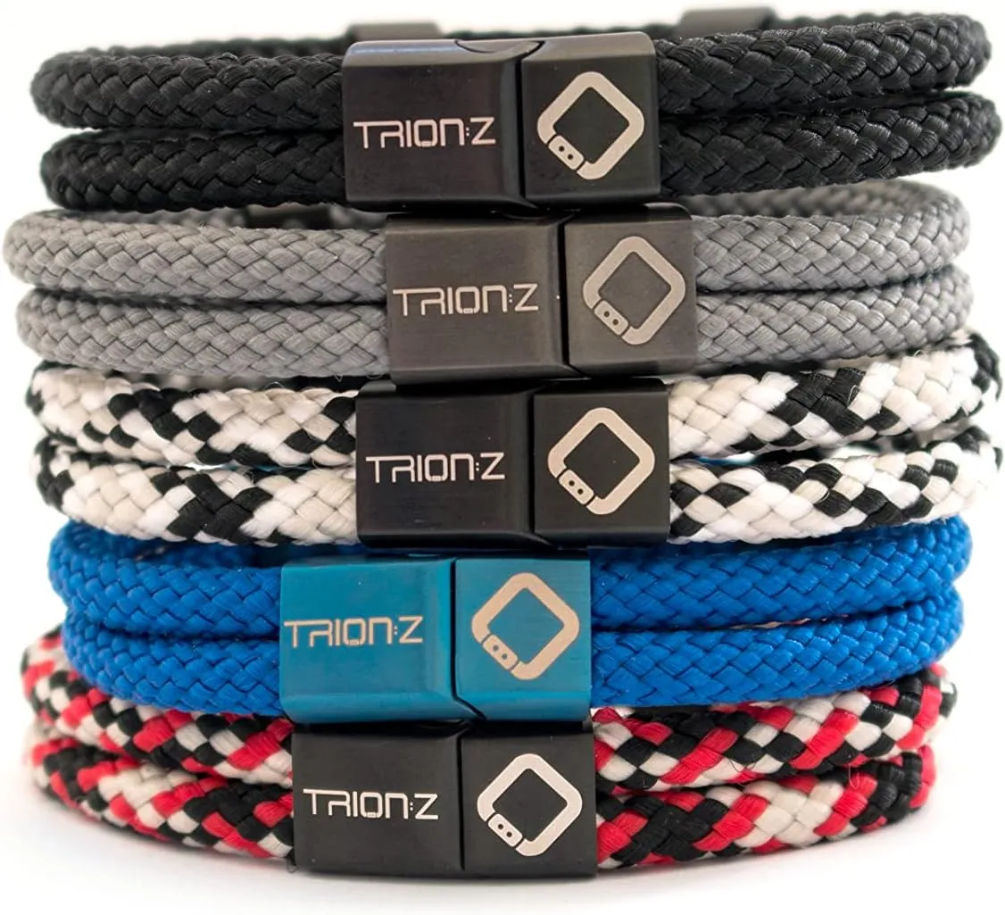 Zen Loop Duo Magnetic Field Therapy Wristband for Women & Men Featuring Patented ANSPO Technology (Black, X-Large)