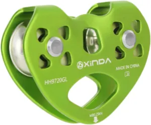 Zip Line Pulley Double Pulley System Heart Shaped Zip Line Pulley Rock Climbing Pulley for High Speed Zip Line Caving Climbing
